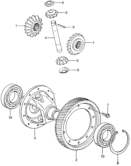 TRANSMISSION - MANUAL/MT DIFFERENTIAL GEAR for 1982 Honda CIVIC SEDAN #1