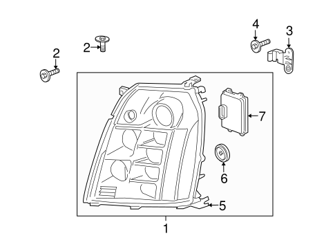 Escalade HEADLAMP COMPONENTS
