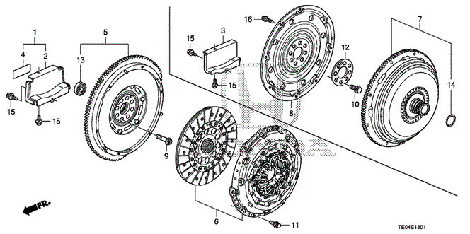 ENGINE/CLUTCH - TORQUE CONVERTER (V6) for 2009 Honda ACCORD COUPE #1