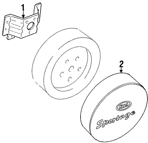 Sportage SPARE TIRE BRACKETS