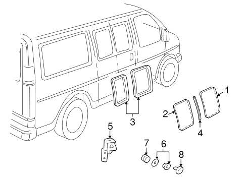 Express 2500 GLASS - SIDE DOOR 2