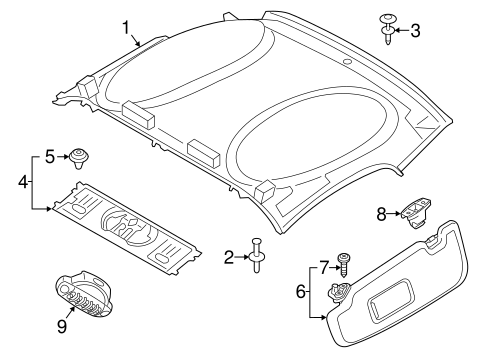 Cooper INTERIOR TRIM - ROOF 2