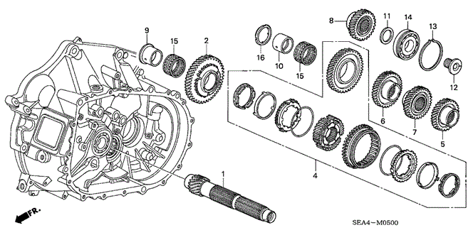 TSX SEDAN MT COUNTERSHAFT