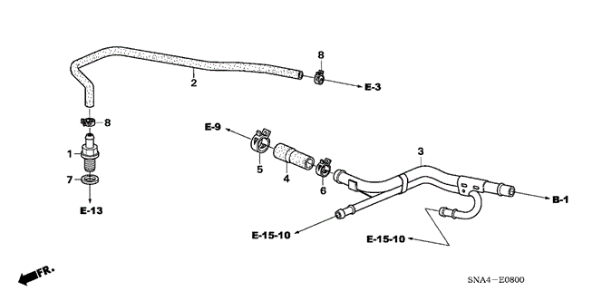 CIVIC SEDAN PCV TUBE (1.8L)