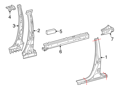 RX350 CENTER PILLAR & ROCKER