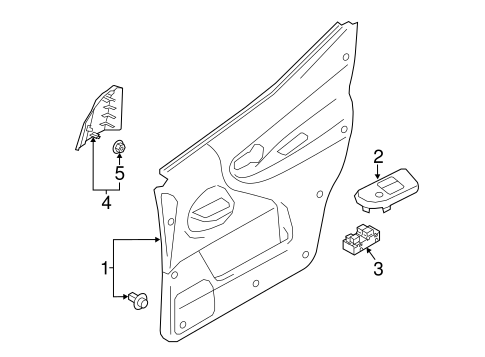 NV200 INTERIOR TRIM - FRONT DOOR
