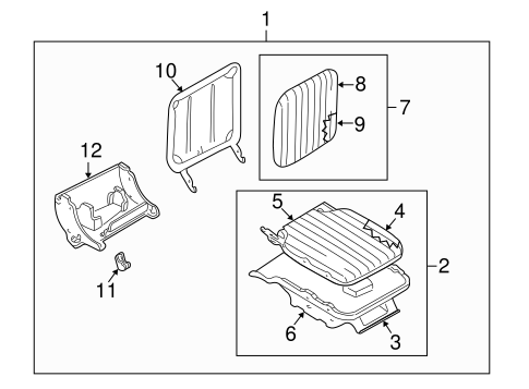 Frontier REAR SEAT COMPONENTS