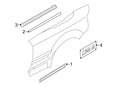 A4 Quattro EXTERIOR TRIM - QUARTER PANEL
