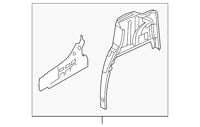 3D0-802-399-D Деталь INNER WHEELHOUSE, LEFT