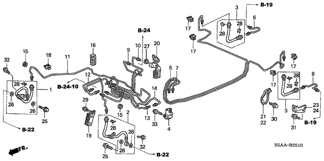 CIVIC SEDAN BRAKE LINES (ABS) (1)