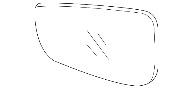 87621-3X570 MIRROR GLASS, RIGHT