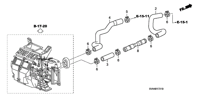 CIVIC COUPE WATER HOSE (2.0L)
