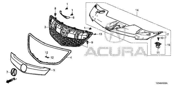INTERIOR / BUMPER/FRONT GRILLE for 2014 Acura MDX #1
