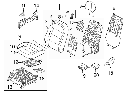 Forte PASSENGER SEAT COMPONENTS