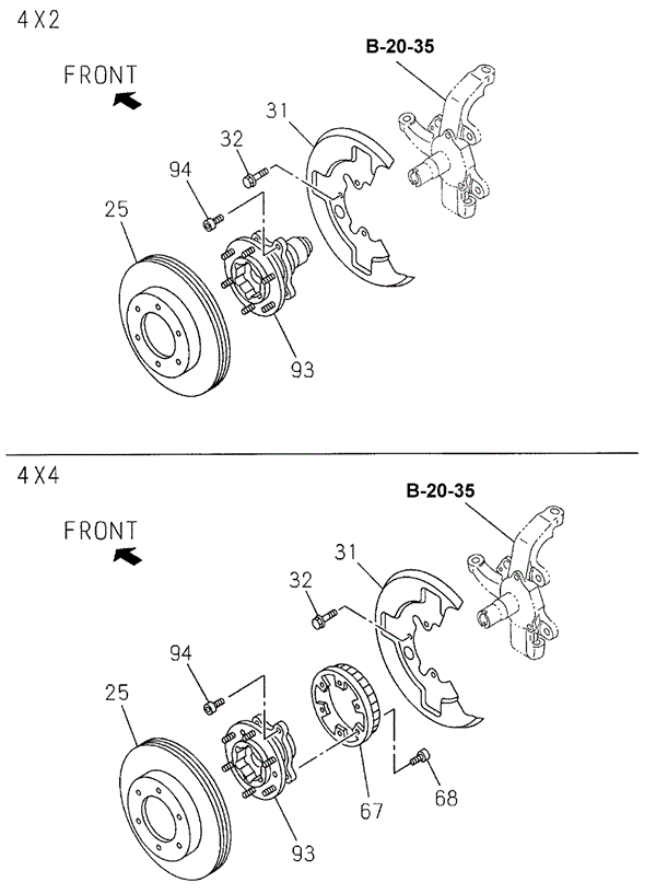 CHASSIS/FRONT HUB - ROTOR (2) for 1999 Honda PASSPORT #1