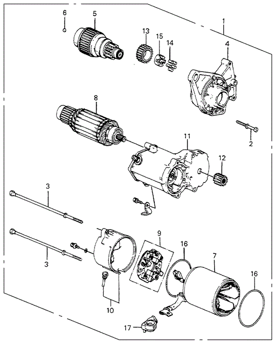 ENGINE/STARTER MOTOR (DENSO) for 1985 Honda ACCORD SEDAN #1