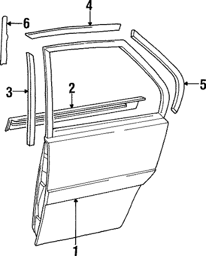 I30 EXTERIOR TRIM - REAR DOOR