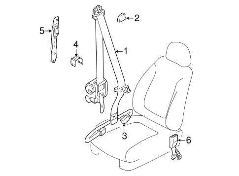 Tiburon FRONT SEAT BELTS