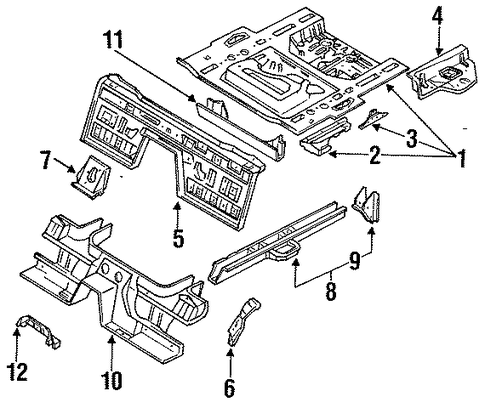 Miata REAR FLOOR & RAILS