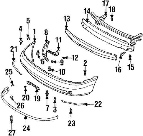 Legacy BUMPER & COMPONENTS - FRONT