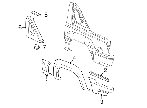 Avalanche 1500 EXTERIOR TRIM - QUARTER PANEL