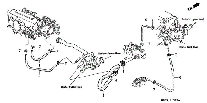 CIVIC HATCHBACK WATER HOSE (3)