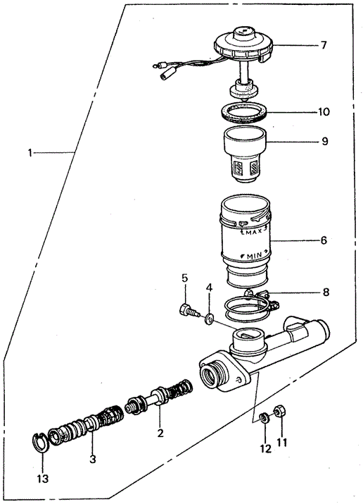 CHASSIS/BRAKE MASTER CYLINDER for 1982 Honda CIVIC SEDAN #1