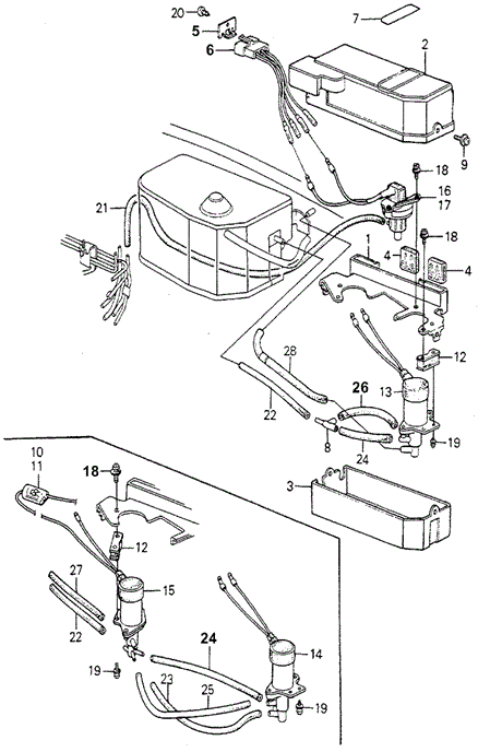 ELECTRICAL / EXHAUST / HEATER / FUEL/CONTROL BOX NO. 3 ('81) for 1981 Honda ACCORD SEDAN #1