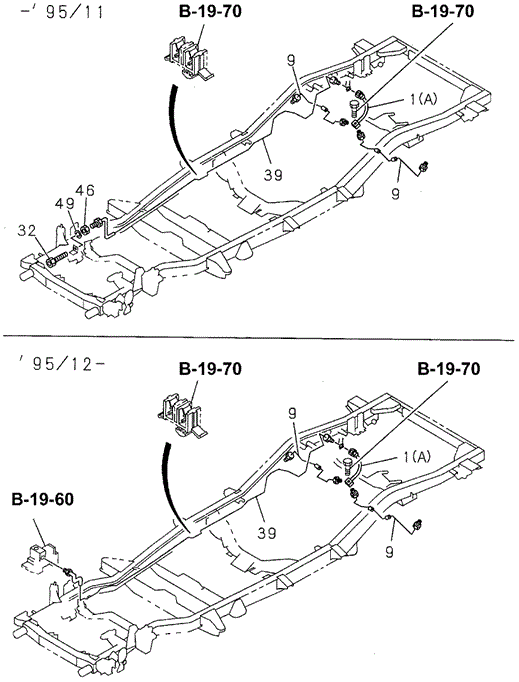 CHASSIS/BRAKE PIPING OIL (REAR CHASSIS) (DX) for 1996 Honda PASSPORT #1