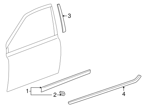 Echo EXTERIOR TRIM - FRONT DOOR