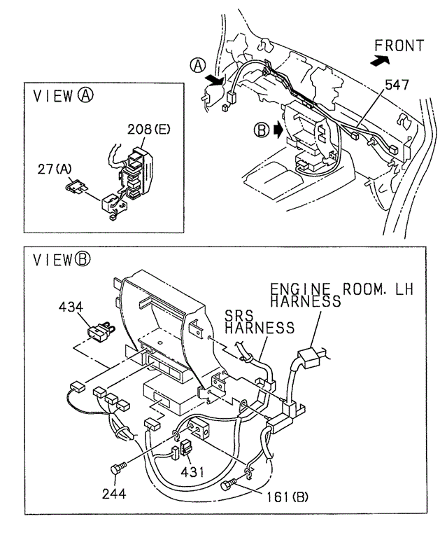 ELECTRICAL / EXHAUST / HEATER / FUEL/WIRE HARNESS (SRS) for 1998 Acura SLX #1
