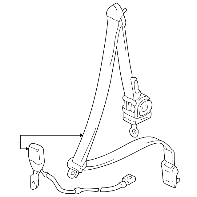 8490167870L8Z Деталь FRONT BELT ASSY, RIGHT