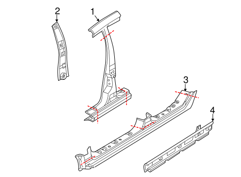 Lancer CENTER PILLAR & ROCKER