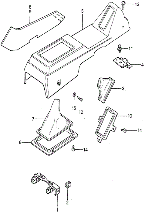 CHASSIS/CENTER CONSOLE (1) for 1979 Honda ACCORD HATCHBACK #1