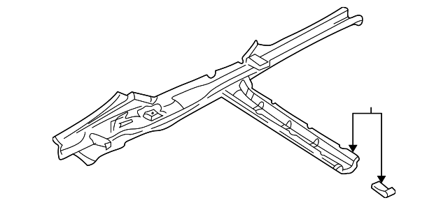 65710-2D510 Деталь REAR RAIL, LEFT