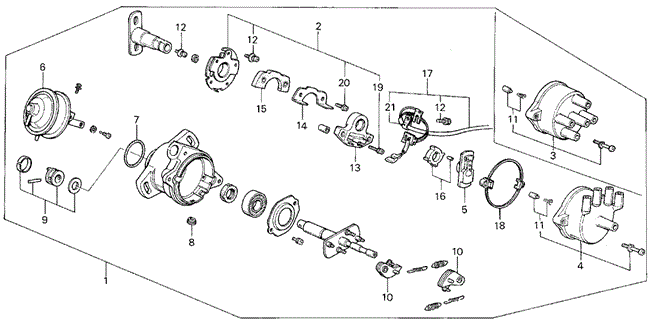 ENGINE/DISTRIBUTOR (HITACHI) for 1984 Honda CIVIC HATCHBACK #1