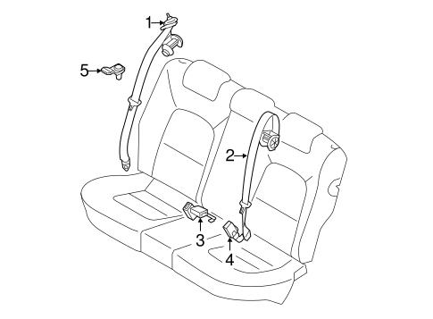 Rio REAR SEAT BELTS