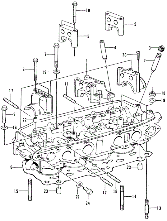 ENGINE/CYLINDER HEAD for 1973 Honda CIVIC 1200 COUPE #1