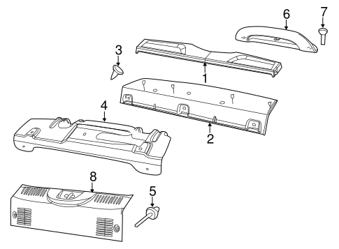 500 INTERIOR TRIM - REAR BODY