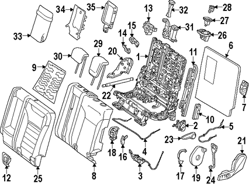 GL550 REAR SEAT COMPONENTS 2