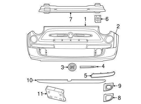500 BUMPER & COMPONENTS - FRONT