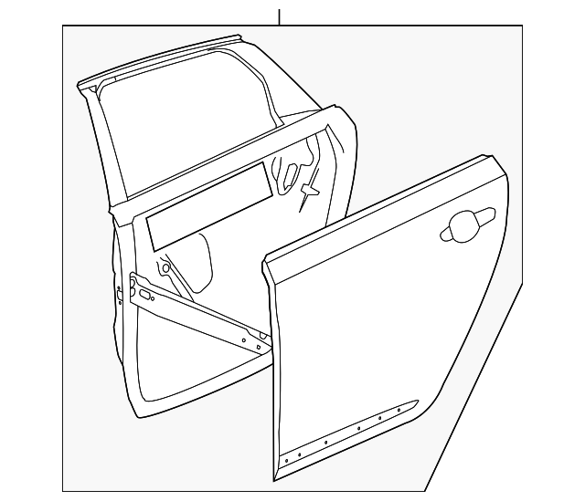 23136888 Деталь DOOR SHELL, LEFT