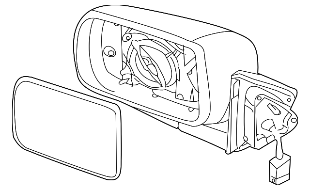 87610-2J100 Деталь MIRROR OUTSIDE, LEFT