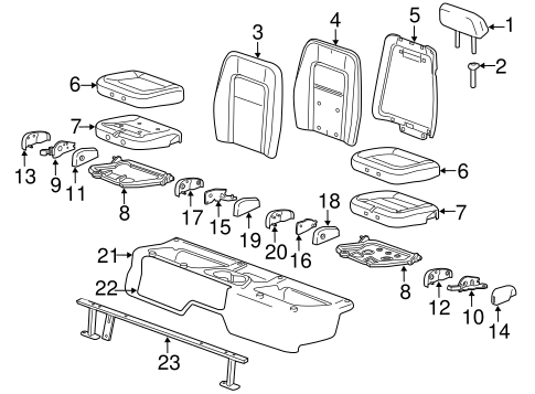 Colorado REAR SEAT COMPONENTS 3