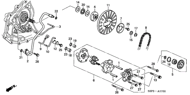 TRANSMISSION - AUTOMATIC/CVT OIL PUMP for 2001 Honda CIVIC SEDAN #1
