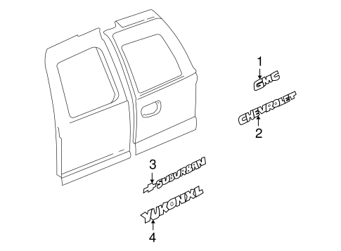 Escalade ESV EXTERIOR TRIM - BACK DOOR