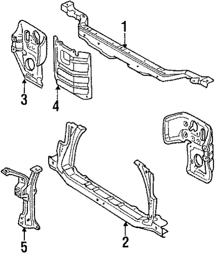 Tercel RADIATOR SUPPORT