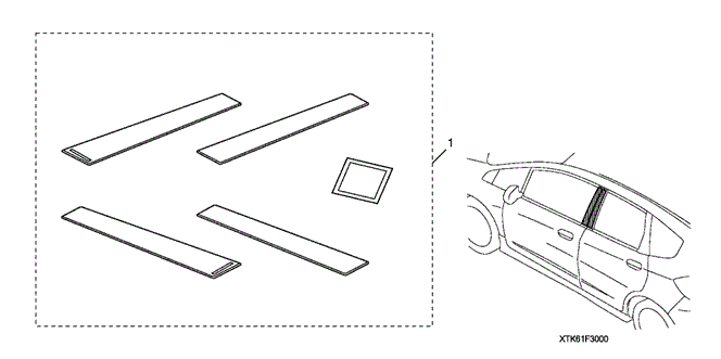 ACCESSORIES/B-PILLAR TRIM for 2009 Honda FIT #1