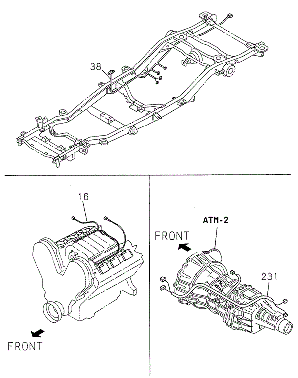 ELECTRICAL / EXHAUST / HEATER / FUEL/WIRE HARNESS for 1998 Acura SLX #1
