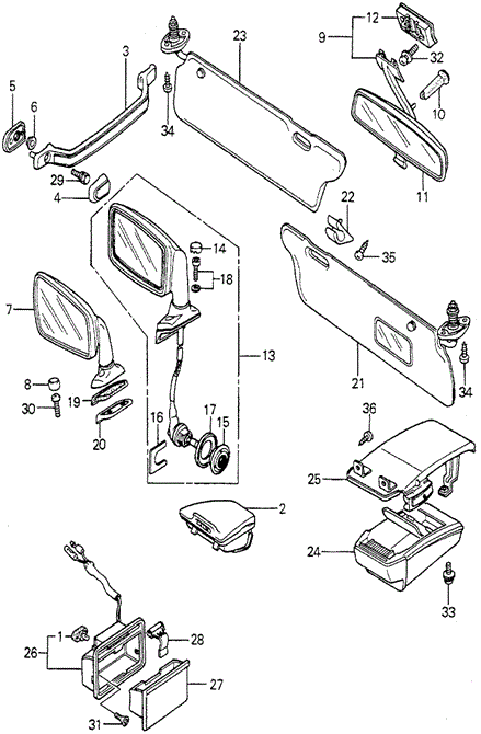 INTERIOR / BUMPER/MIRROR for 1979 Honda ACCORD HATCHBACK #1